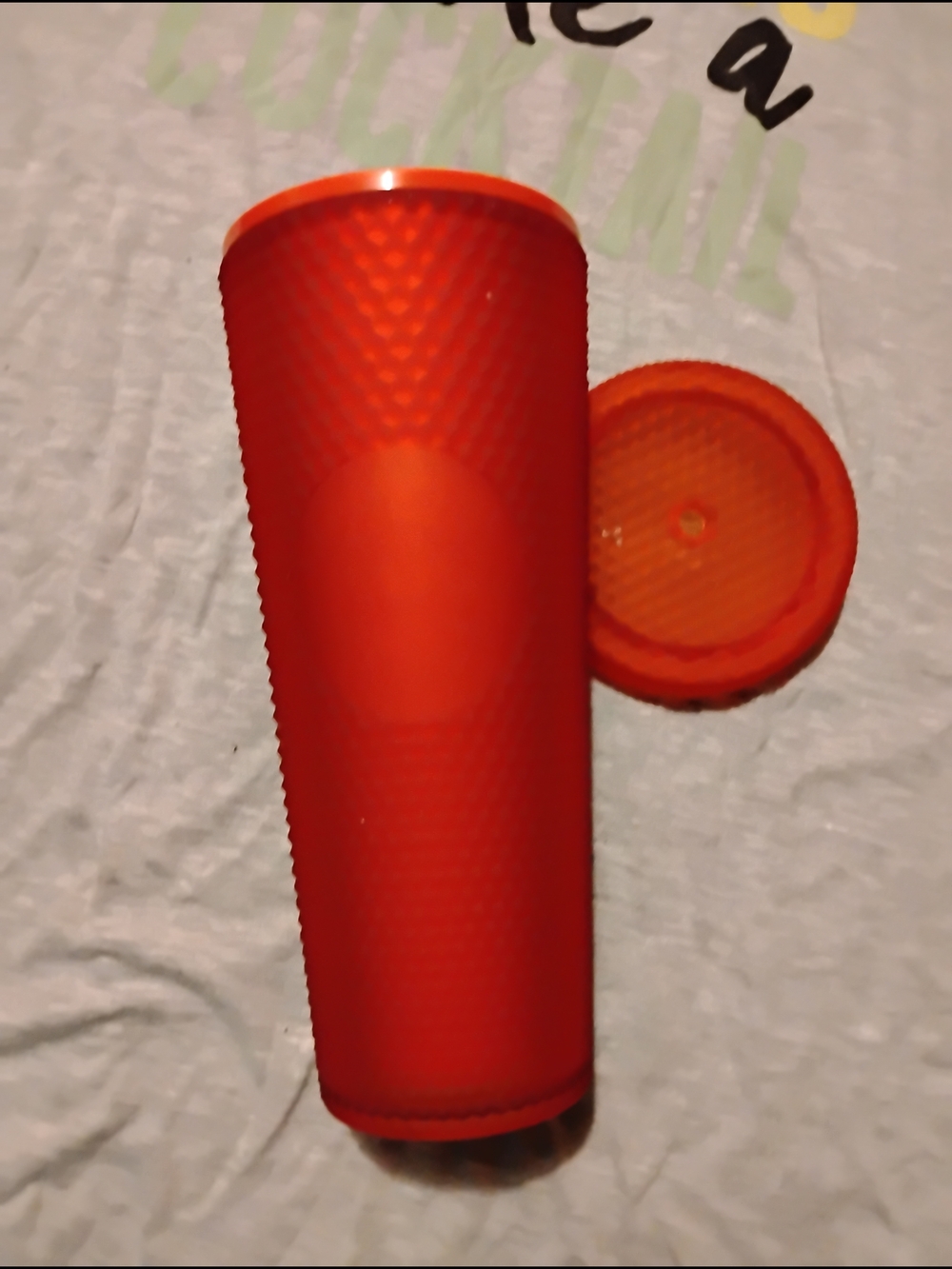 Starbucks Bright Red Textured Reusable Tumbler with Lid